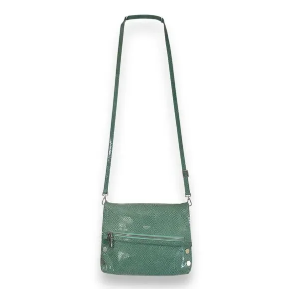 Hammitt VIP Medium Green Snakeskin Crossbody Silver Hardware - Picture 5 of 13